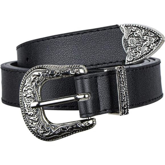 Western-Belts Women-Leather-Belt Vintage Waist-Belt with Buckle main image 6